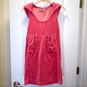 Juicy Couture Velour Hooded Sleeveless Dress